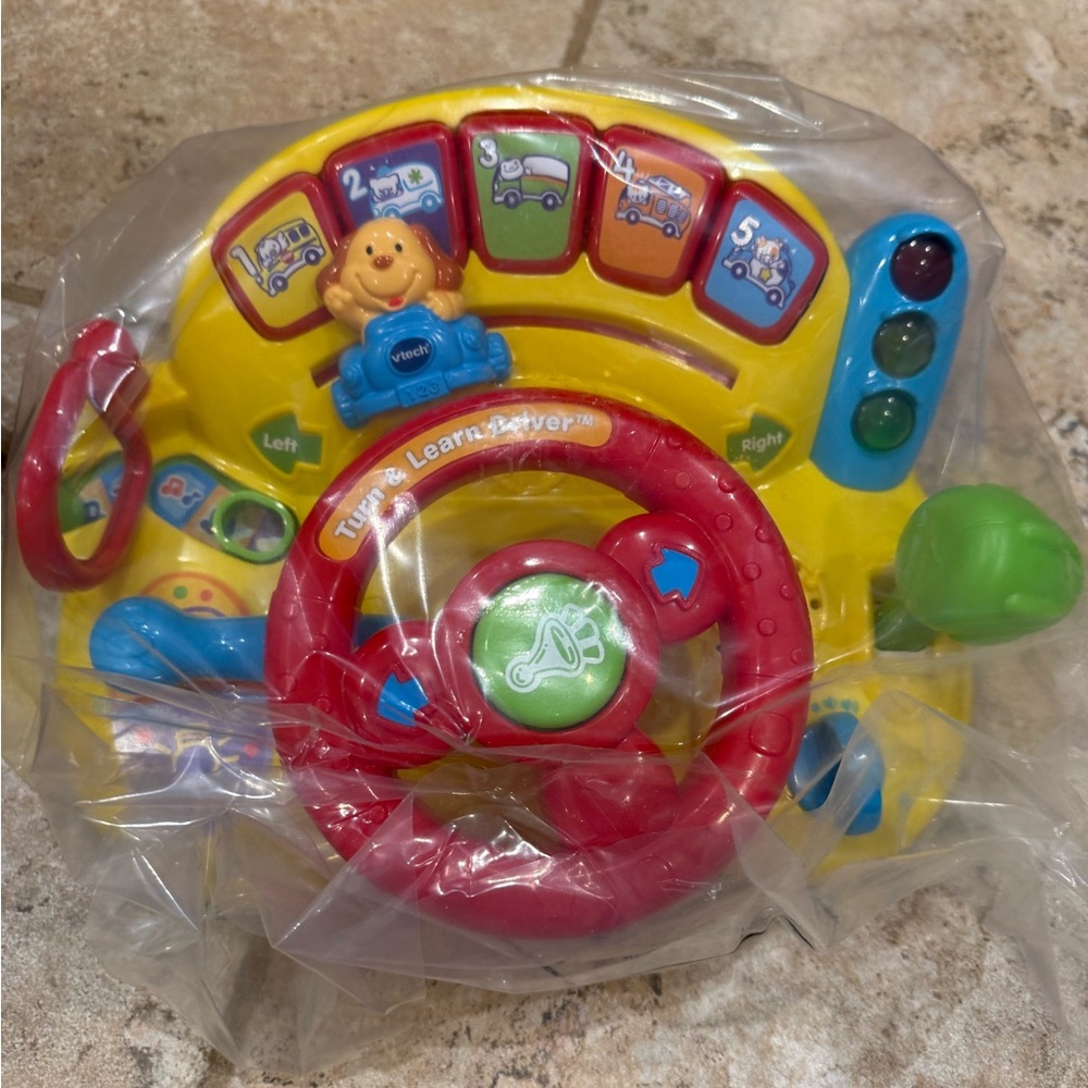 Interactive Turn & Learn Steering Wheel Toy - VTech - Yellow/Red/Blue